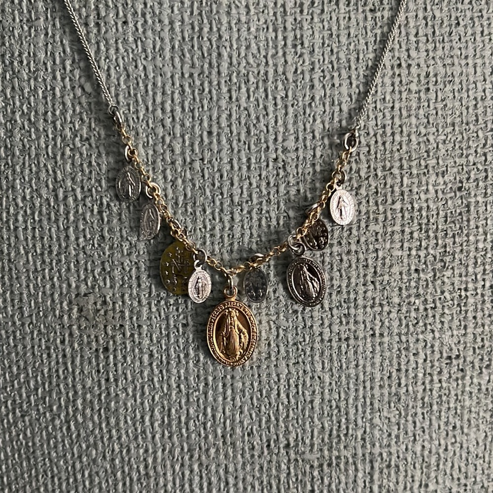 Sterling Silver Adjustable Religious Necklace - image 2